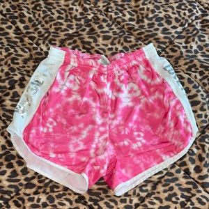 PINK Tie dye athletic shorts
